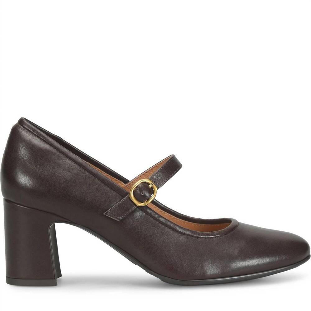 NEW SOFFT women's adalaide mary jane pumps in chocolate